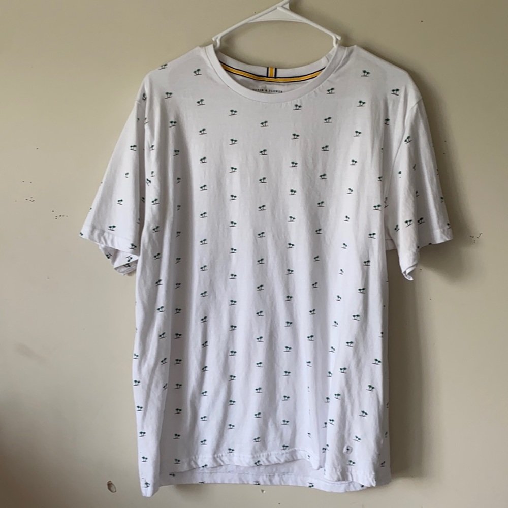 Denim & Flower Palm Tree Graphic Tee